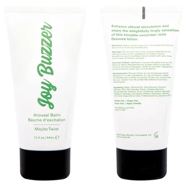 JOY BUZZER Clitoral Arousal Balm - Mojito Twist 1.5oz | 44mL  Lubes, Lotions and Accessories