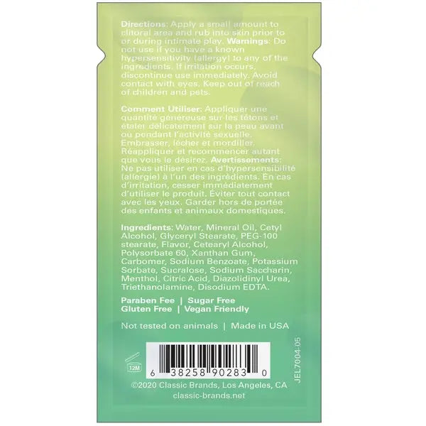 JOY BUZZER Clitoral Arousal Balm - Mojito Twist Foil - 0.13 floz  l 4 mL  Lubes, Lotions and Accessories
