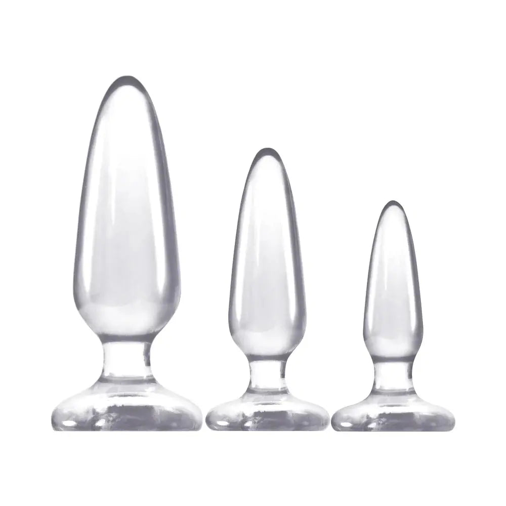 Jelly Rancher Pleasure Plugs Anal Training Kit Clear  Anal Training