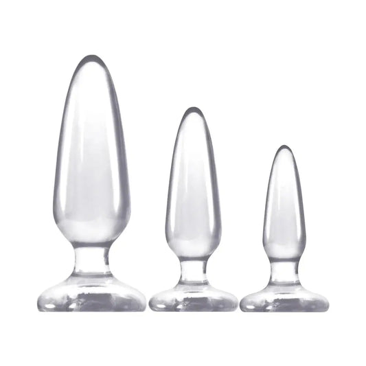 Jelly Rancher Pleasure Plugs Anal Training Kit Clear  Anal Training