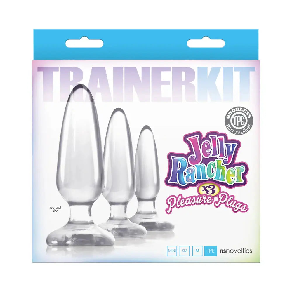 Jelly Rancher Pleasure Plugs Anal Training Kit Clear  Anal Training