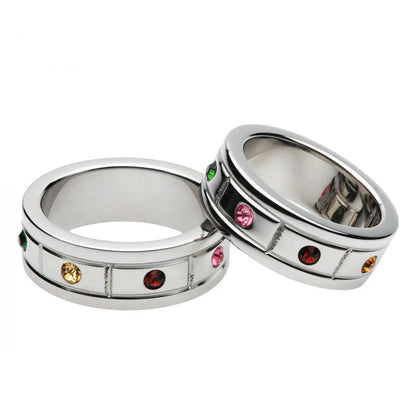 Jeweled Metal Cock Ring Sex Toy - 1.95 Inch  Cock Rings