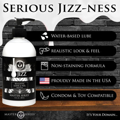 Jizz Unscented Water-Based Lube - 16oz  Lubes, Lotions and Accessories