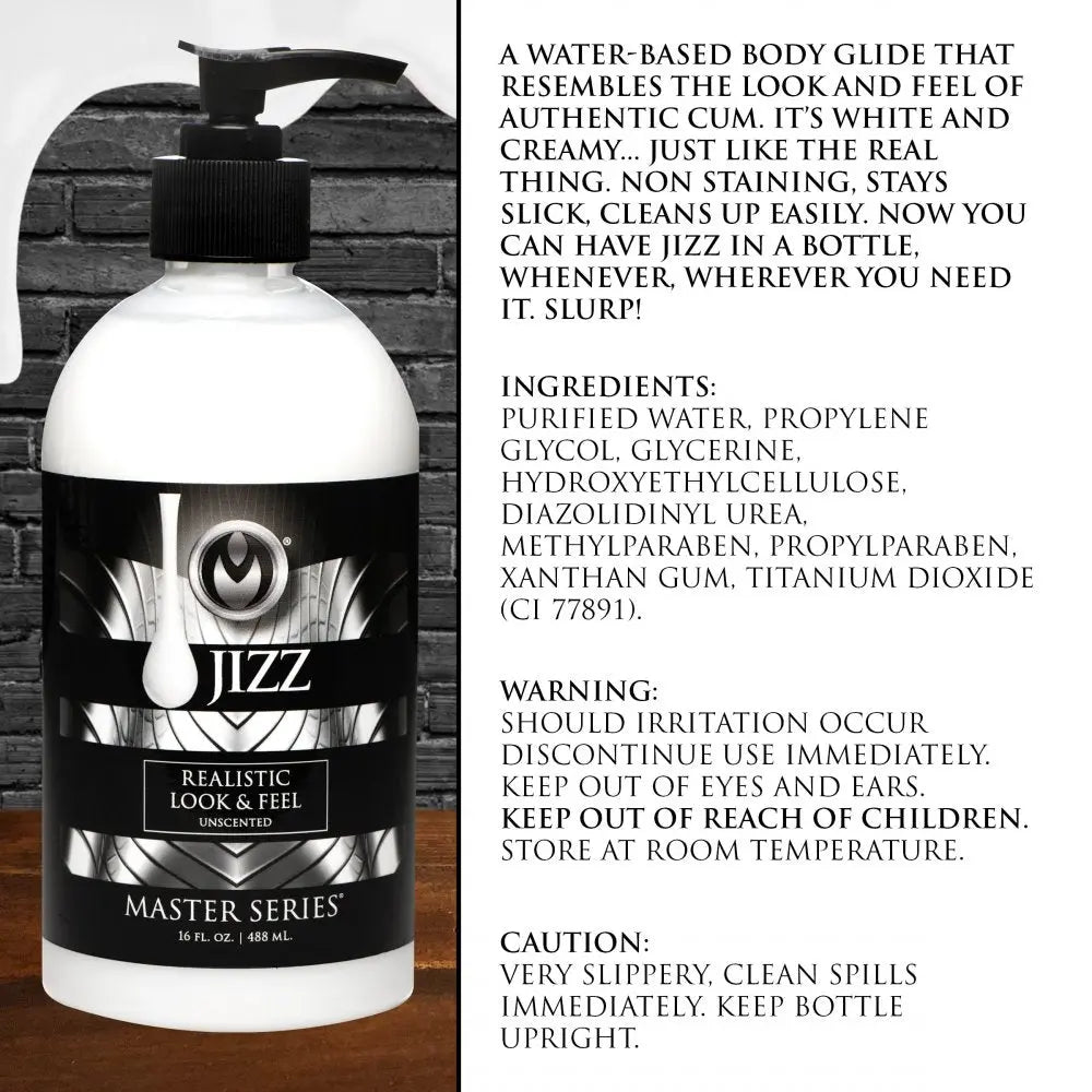 Jizz Unscented Water-Based Lube - 16oz  Lubes, Lotions and Accessories