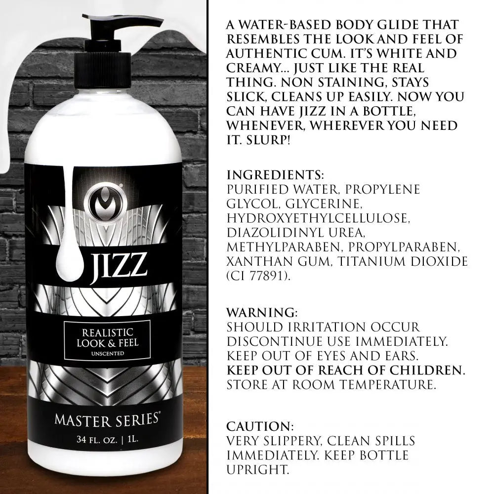Jizz Unscented Water-Based Lube - 34oz  Lubes, Lotions and Accessories