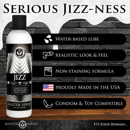 Jizz Unscented Water-Based Lube 8oz Personal Lubricant  Lubes, Lotions and Accessories