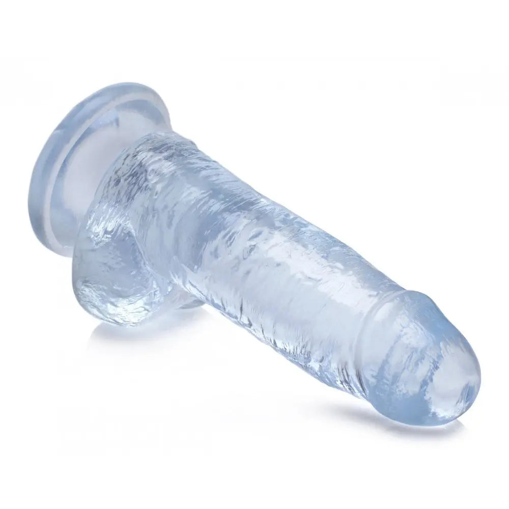 Jock C-Thru Dildo with Balls - 8 Inch  Suction Cup Dildos