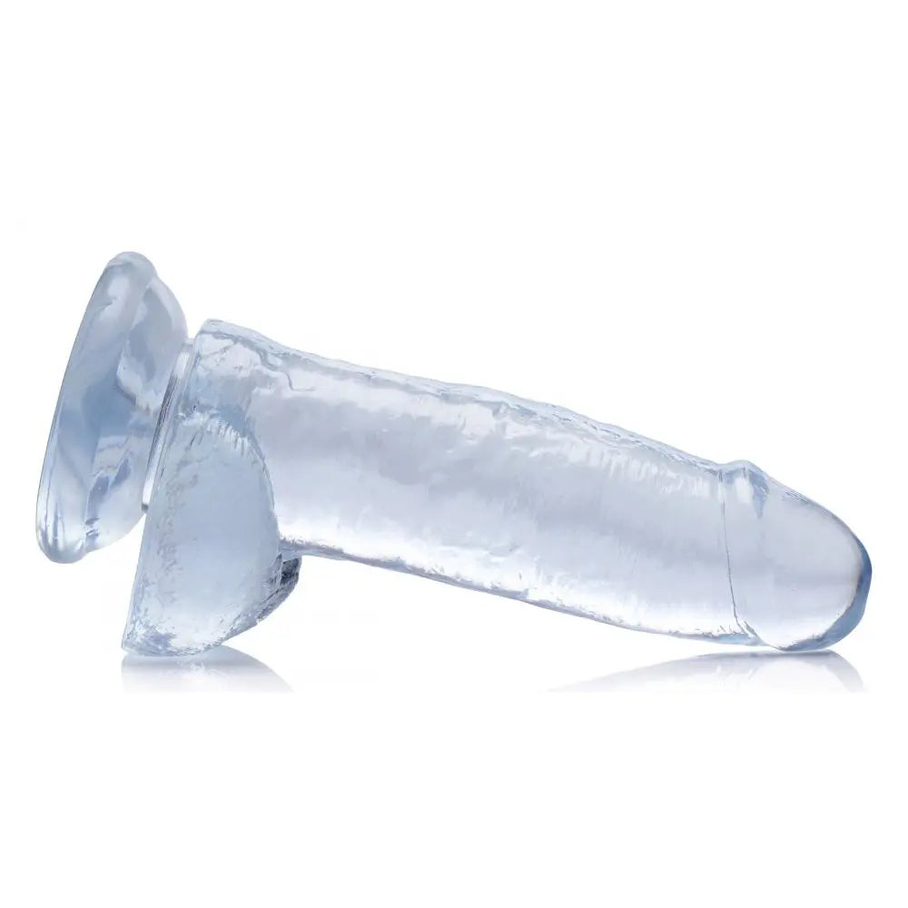 Jock C-Thru Dildo with Balls - 8 Inch  Suction Cup Dildos