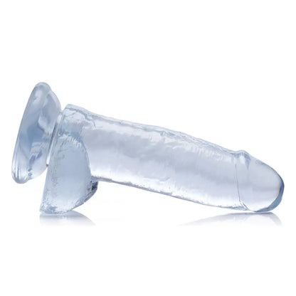 Jock C-Thru Dildo with Balls - 8 Inch  Suction Cup Dildos