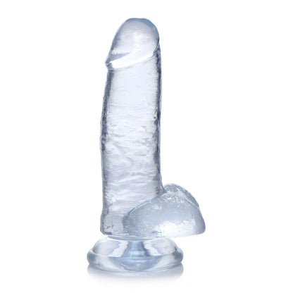 Jock C-Thru Dildo with Balls - 8 Inch  Suction Cup Dildos