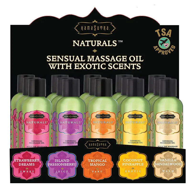 Display - Naturals Massage Oil Prepack 