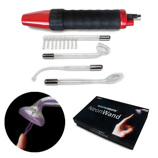 KL Neon Wand Red Handle/Purple Electrode (US)  Fetish - ElectroStim
