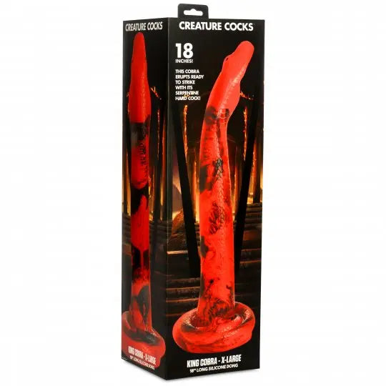King Cobra Silicone Long Dildo - 18 Inch Body Safe Dildo  Deep Anal Toy