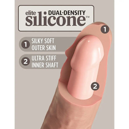 King Cock Elite 11 in. Silicone Realistic Dildo Sex Toy With Suction Cup Beige  Realistic Dildos