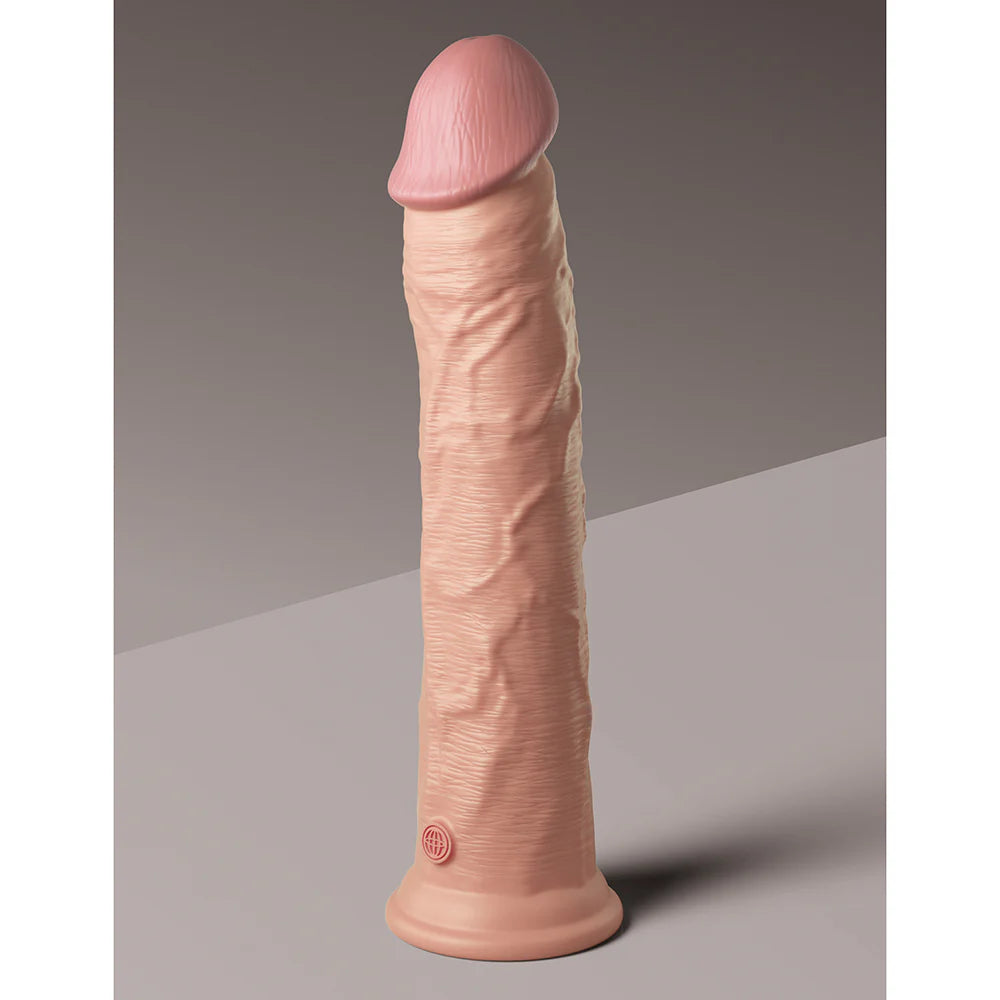 King Cock Elite 11 in. Silicone Realistic Dildo Sex Toy With Suction Cup Beige  Dildos