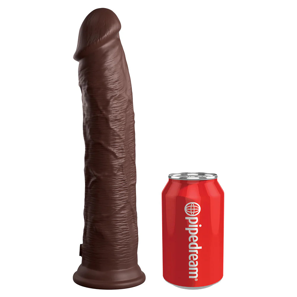 King Cock Elite 11 in. Silicone Realistic Dildo Sex Toy With Suction Cup Brown  Dildos