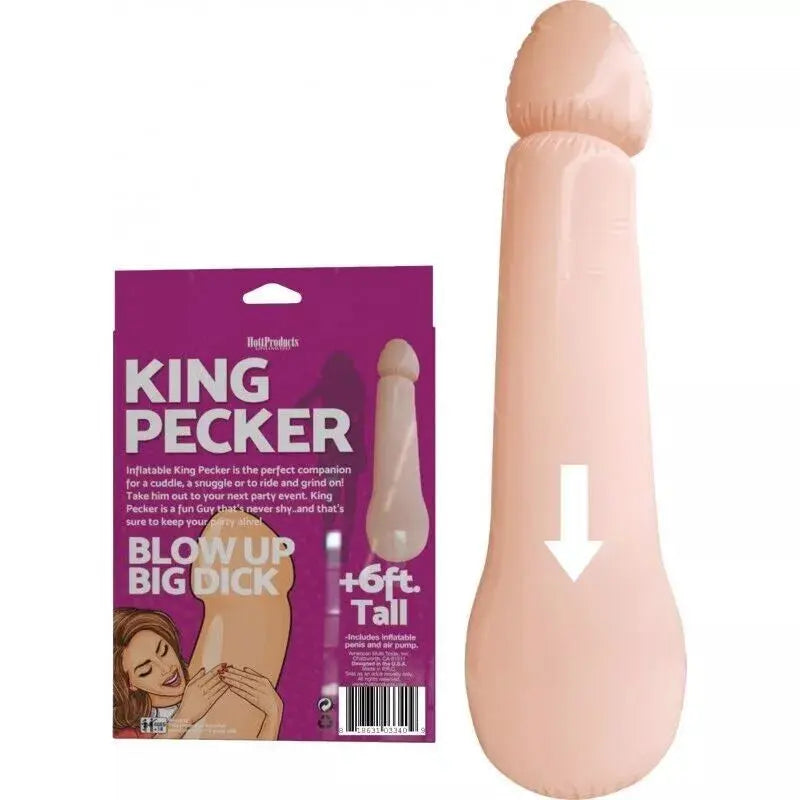 King Pecker- 6-Foot Giant Inflatable Penis  Bachelorette - Party Supplies