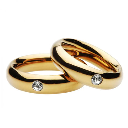 Kings Diamond Crown Gold Stainless Steel Cock Ring Sex Toy - 1.75 Inch  Cock Rings