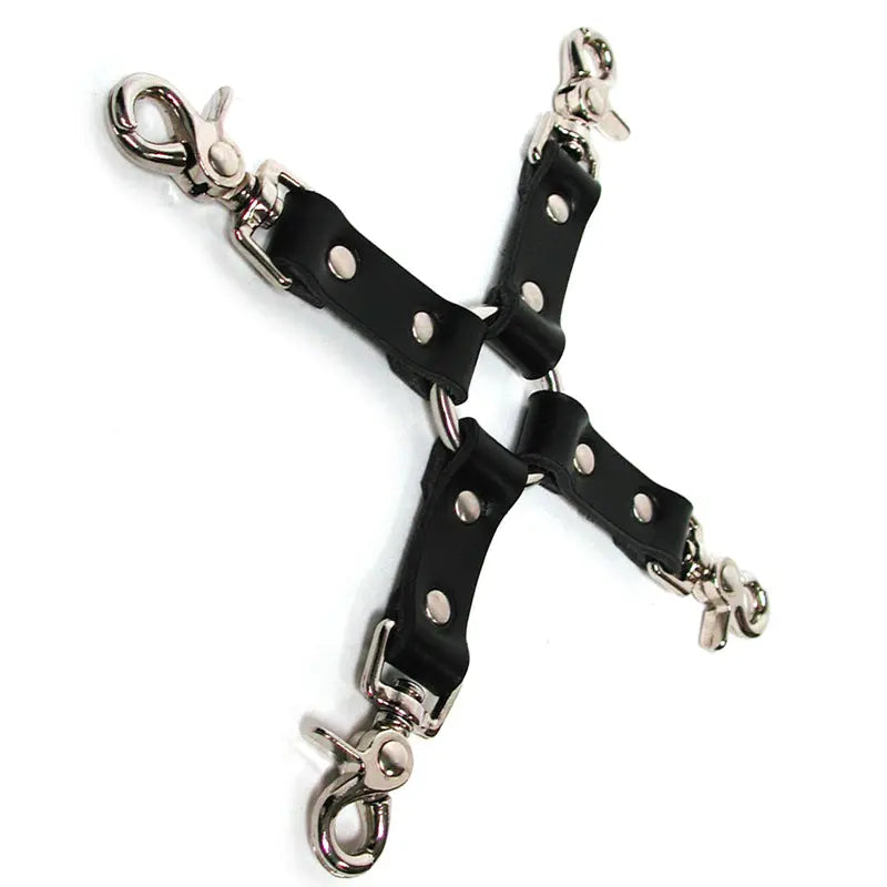 KinkLab Leather Hog Tie (Black)  Fetish - Cuffs & Restraints