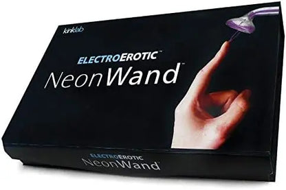 KinkLab Neon Wand Electrosex Kit ( White handle/Purple Elec)  Fetish - ElectroStim