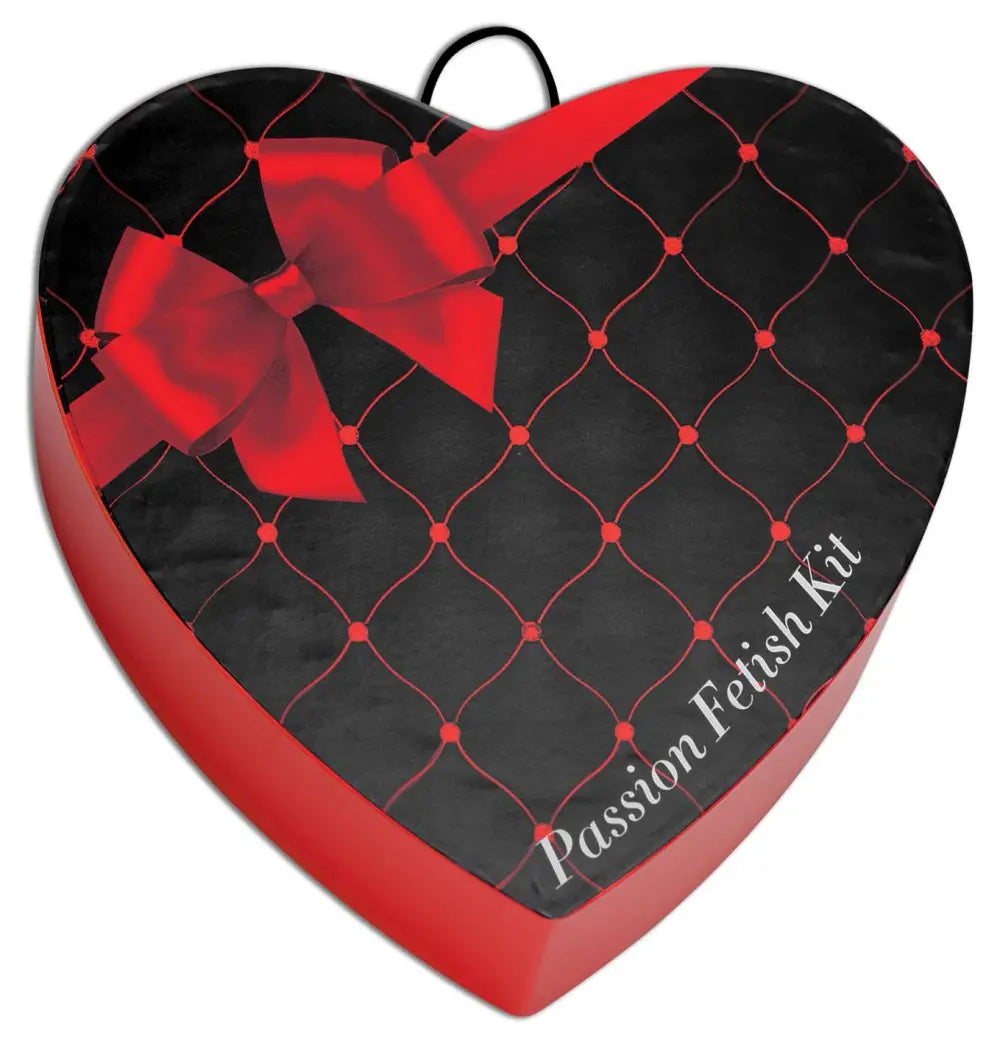 Kinky Valentines Passion Fetish Kit with Heart Gift Box  Bondage Gear