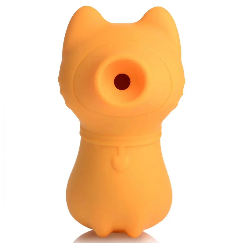 Kitty Clit Suction Vibrator Sucky Kitty Silicone Clitoral Stimulator - Orange  Suction Vibrators