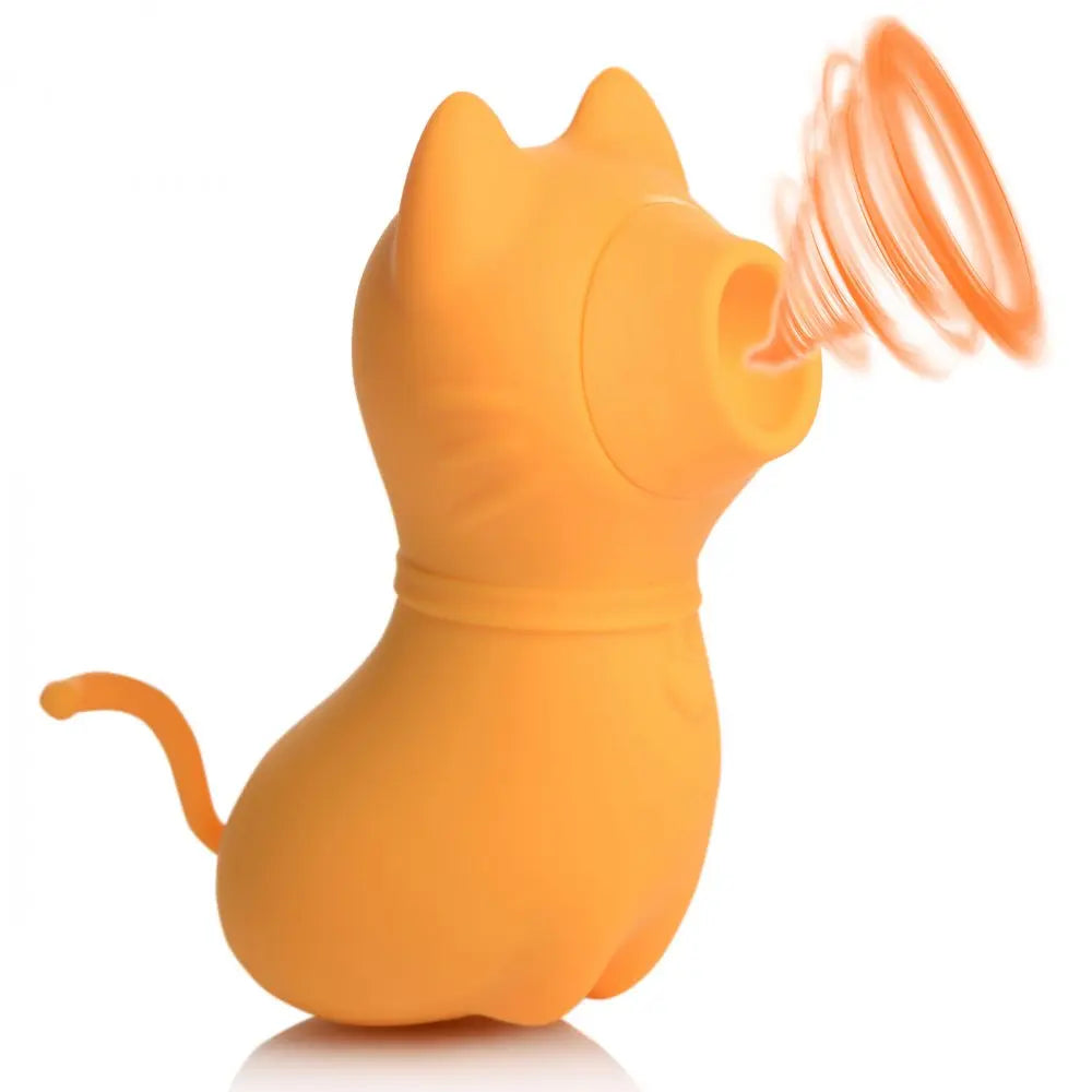 Kitty Clit Suction Vibrator Sucky Kitty Silicone Clitoral Stimulator - Orange  Suction Vibrators