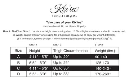 Kixies Alex Camouflage Thigh-High Size D - Camo Tights  Lingerie - Stockings & Leggings