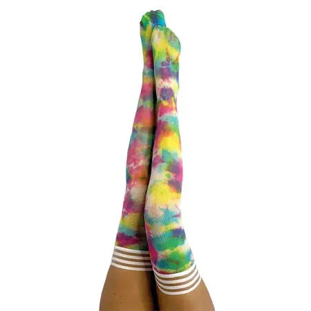 Kixies Gilly Rainbow Tie-Dye Thigh-High Size B  Lingerie - Stockings & Leggings