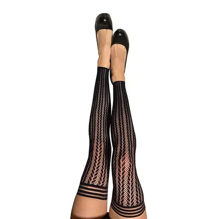 Kixies Lindsay Footless Fishnet Thigh-High Size A  Lingerie - Stockings & Leggings
