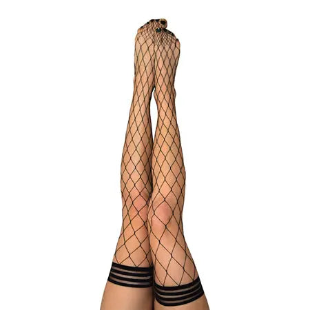 Kixies Michelle Large Net Fishnet Thigh-High Size A  Lingerie - Stockings & Leggings