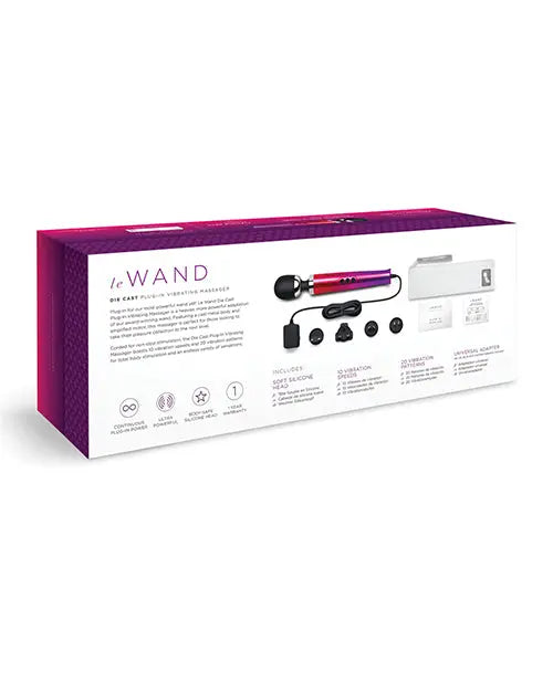 LE Wand Die Cast Plug-In Vibrating Wand Massager - Ombre  Wand Vibrator