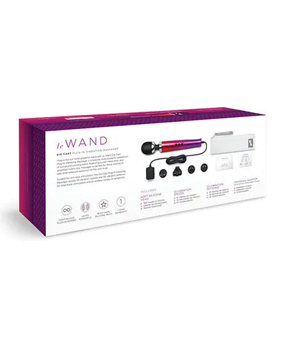 LE Wand Die Cast Plug-In Vibrating Wand Massager - Ombre  Wand Vibrator