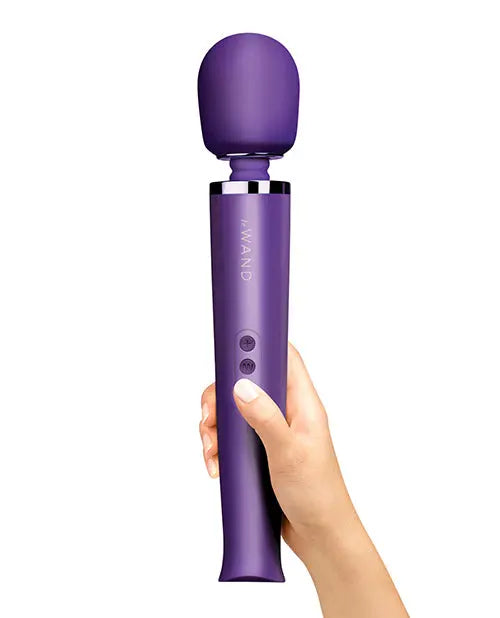 LE Wand Rechargeable Vibrating Wand Massager Sex Toy - Purple  Wand Vibrator