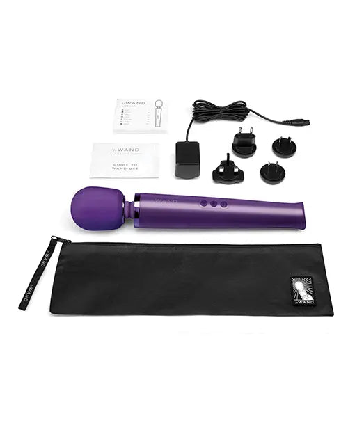 LE Wand Rechargeable Vibrating Wand Massager Sex Toy - Purple  Wand Vibrator