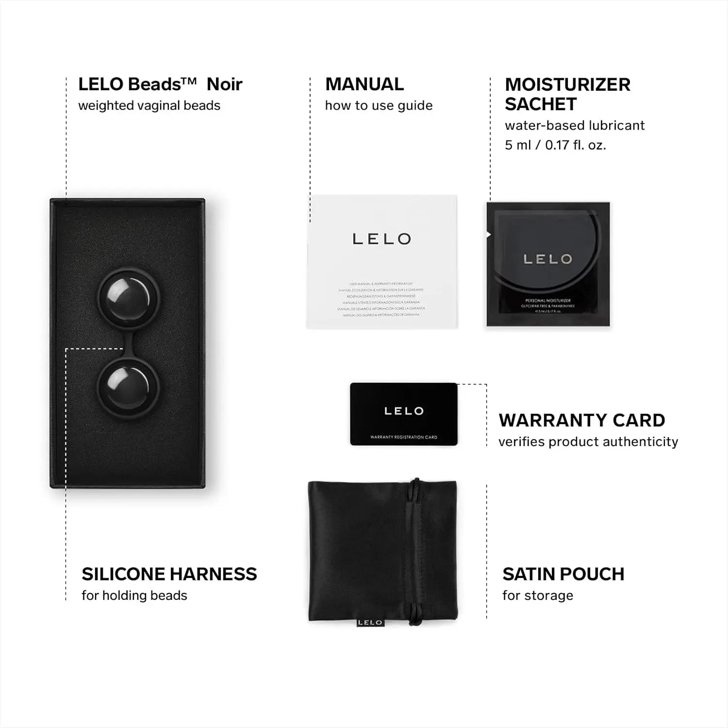 LELO Beads Noir Stronger Orgasm Pelvic Floor Kegel Exercise  Kegel Exercise