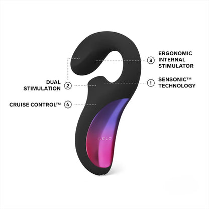 LELO ENIGMA CRUISE Suction Dual Vibrator Sex Toy Black  G-Spot Vibrator