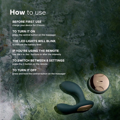 LELO Hugo 2 Remote Controlled Prostate Massager Anal Sex Toy for Men  Vibrating Anal Sex Toy