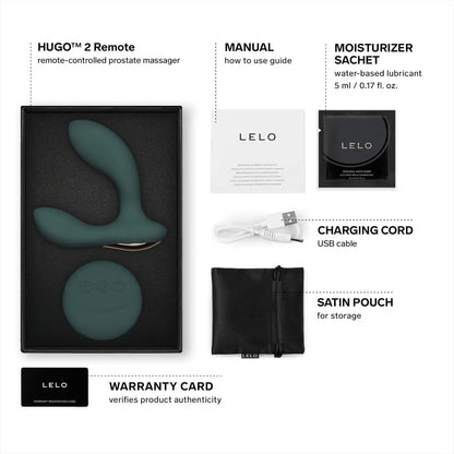 LELO Hugo 2 Remote Controlled Prostate Massager Anal Sex Toy for Men  Vibrating Anal Sex Toy
