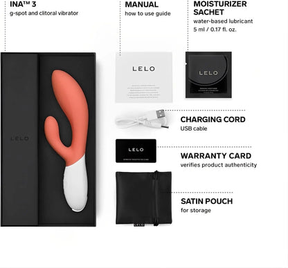 LELO Rabbit Sex Toy Vibrator Ina 3  Rabbit Vibrators