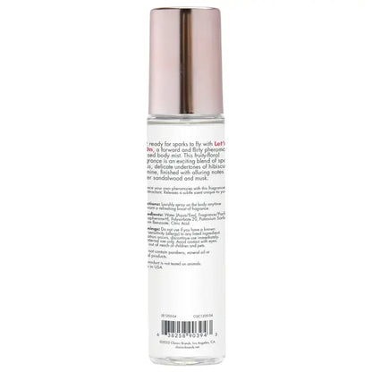 LET'S GET IT ON Fragrance Body Mist with Pheromones - Fruity - Floral 3.5oz | 103mL  Lubes, Lotions and Accessories