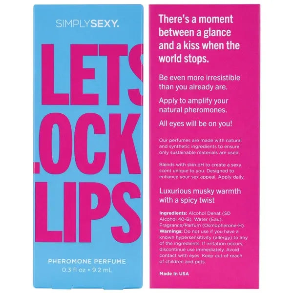 LET'S LOCK LIPS Pheromone Infused Perfume - Let's Lock Lips 0.3oz | 9.2mL  Lubes, Lotions and Accessories