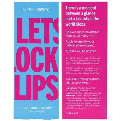LET'S LOCK LIPS Pheromone Infused Perfume - Let's Lock Lips 0.3oz | 9.2mL  Lubes, Lotions and Accessories