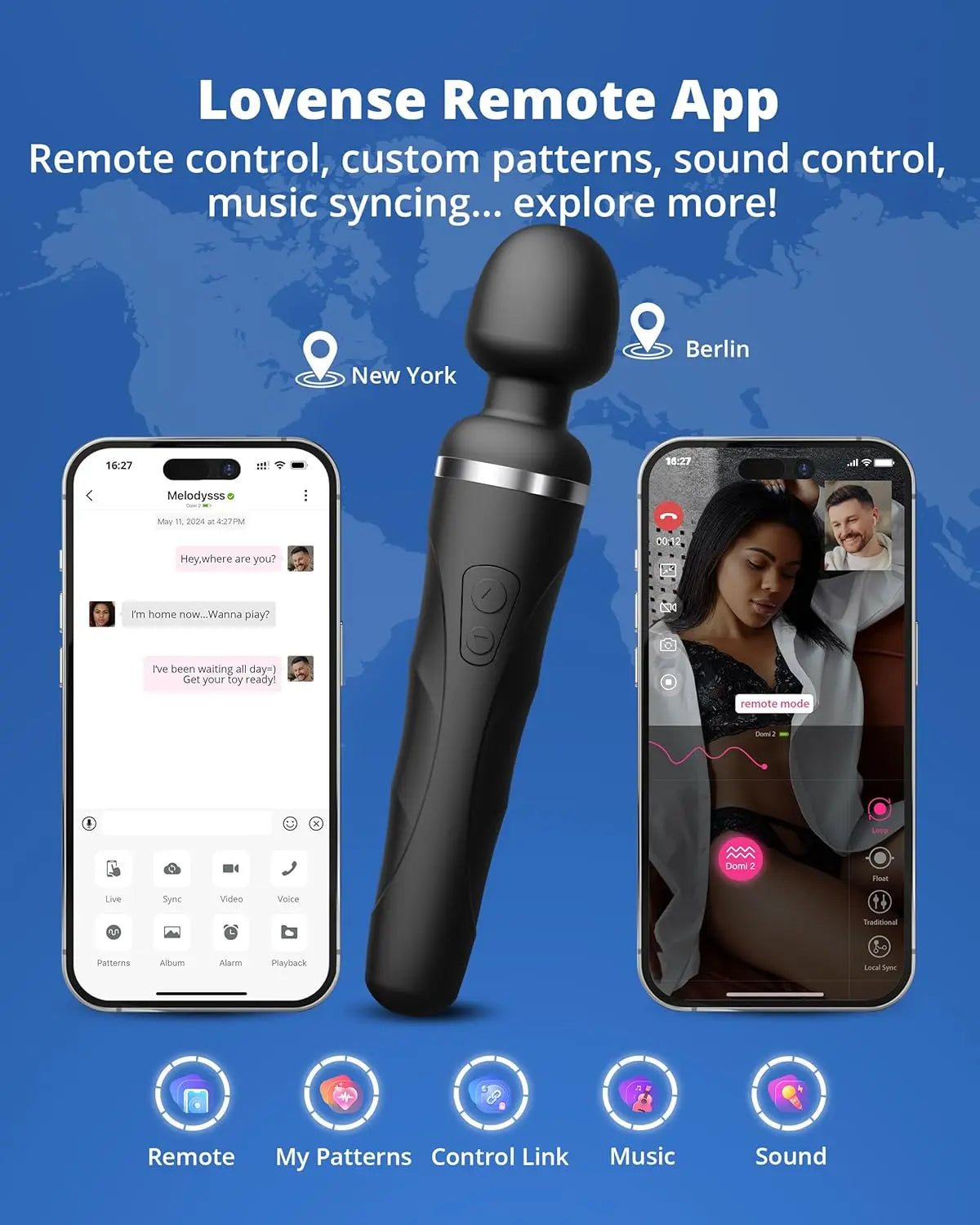 LOVENSE Domi 2 Wand Vibrator Lovense Bluetooth Wand Vibrator  Vibrating Wand