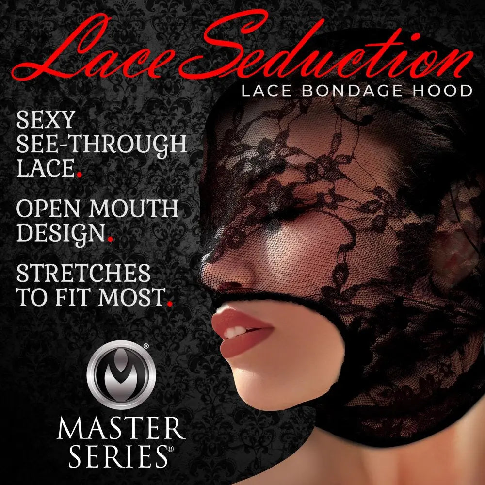 Lace Seduction Bondage Hood  Masks, Gags and Blindfolds