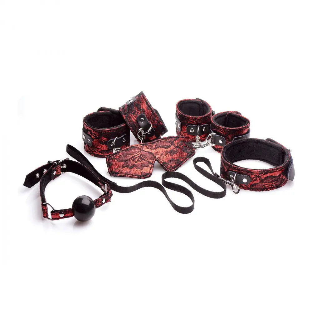 Laced Up 5 Piece Bondage Set BDSM Restraint Set with Collar  Bondage Kits