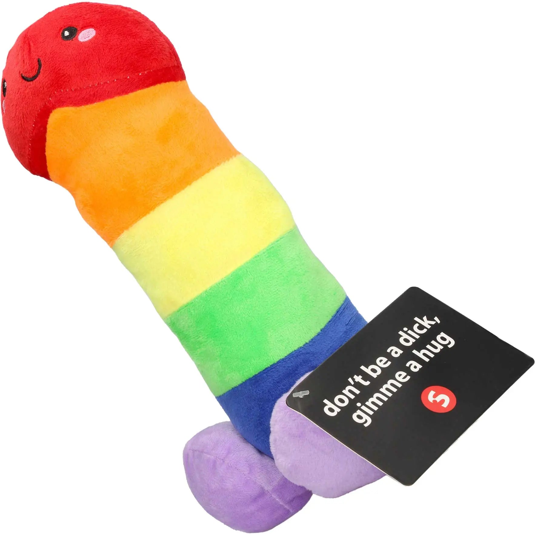 Large Rainbow Stuffed Penis - XL Plush Penis Stuffy 39 inches  Novelties - Gag Gifts