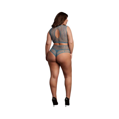 Le Desir Duo Net Key-Hole Plus Size Lingerie Bra Set Ocean Deep Queen Size  Lingerie - Bra and Panty sets