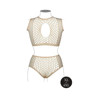 Le Desir Duo Net Key-Hole Plus Size Lingerie Bra Set Sandy Beach Queen Size  Lingerie - Bra and Panty sets