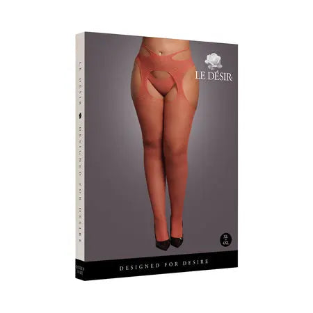 Le Desir Suspender Pantyhose with Strappy Waist Sunset Glow Queen Size  Lingerie - Stockings & Leggings